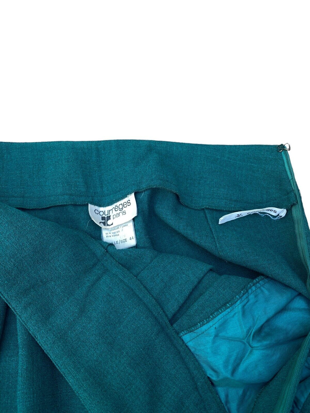 Vintage Forest Green Wide Wool Pants  Size 44 fits US 32
