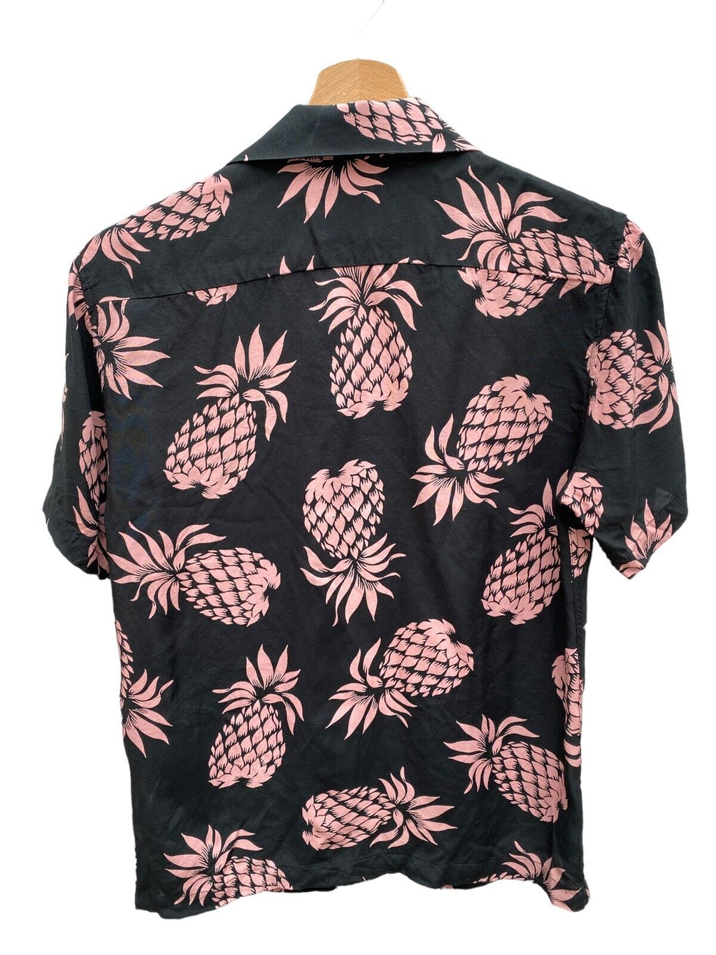 Sandro Black / Pink Hawaiian Floral Short Sleeves Shirt Size XS Extra Small