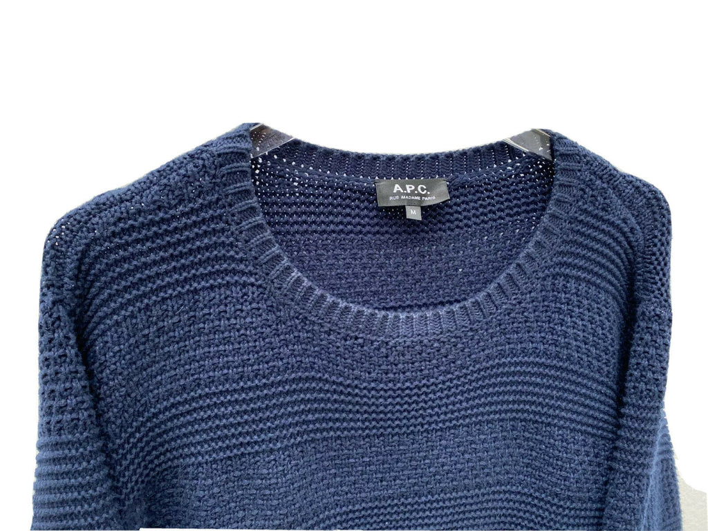 A.P.C. Navy Cotton Sweater Size M