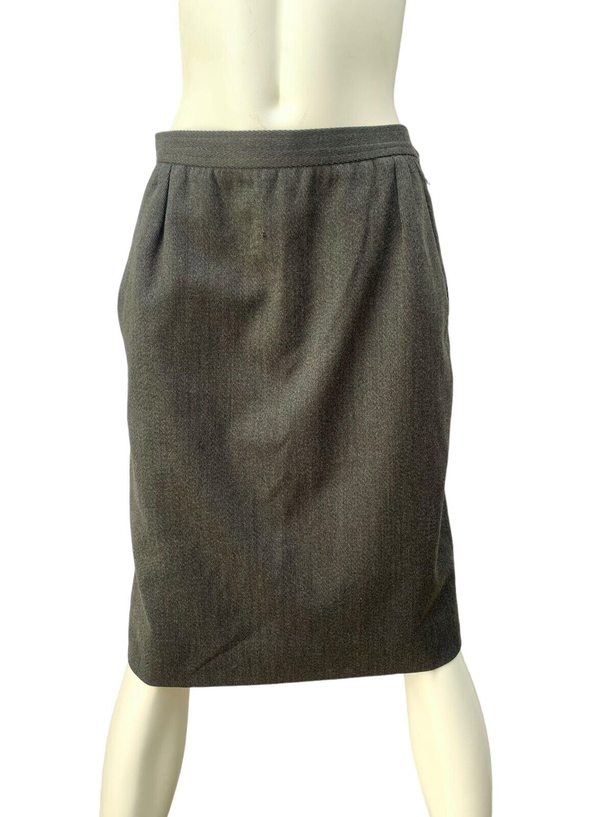 Rive Gauche  Vintage Archive Grey Wool Skirt