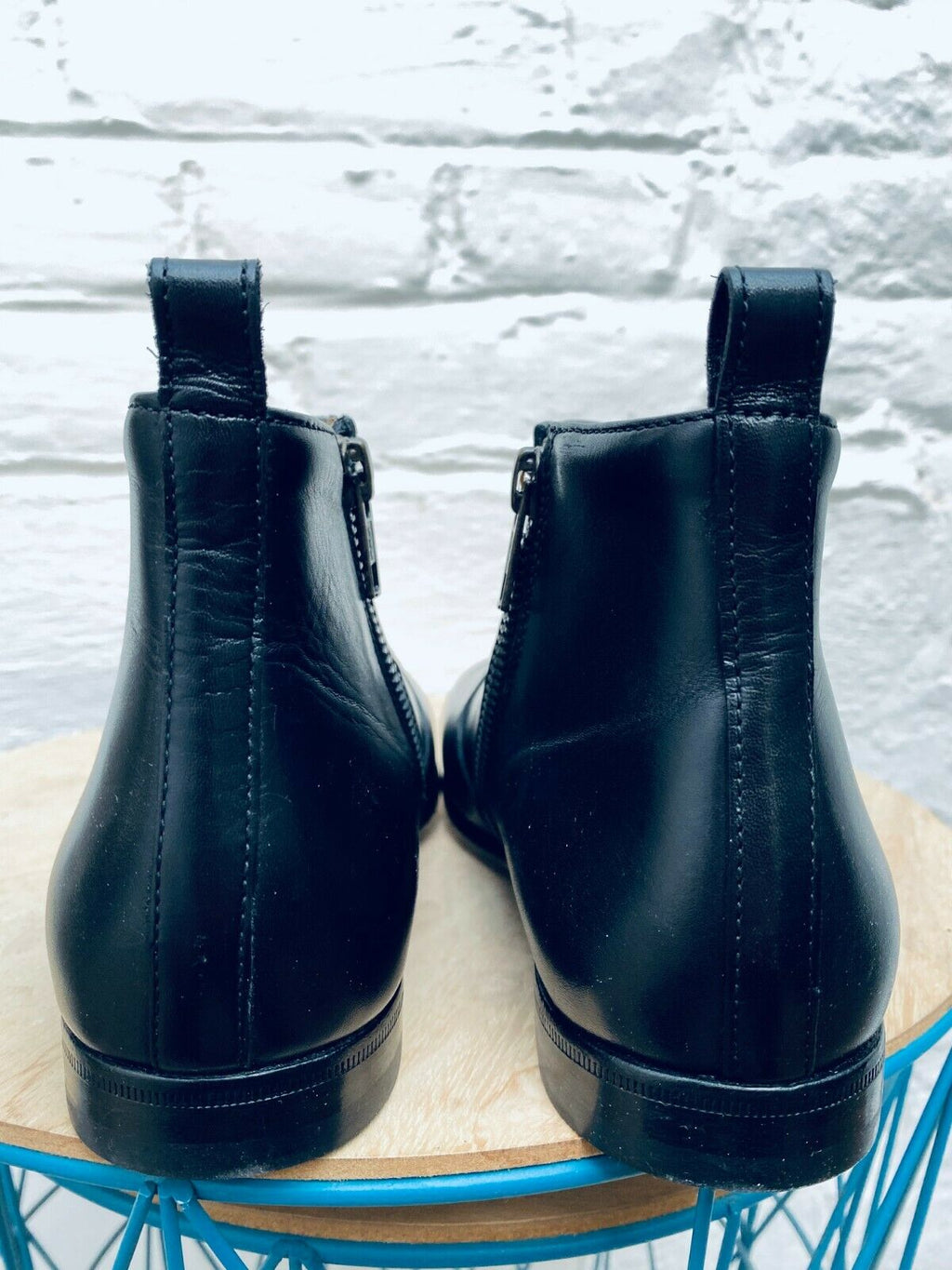 A.P.C. Black Leather Women’s Shoes Boots Size US 5