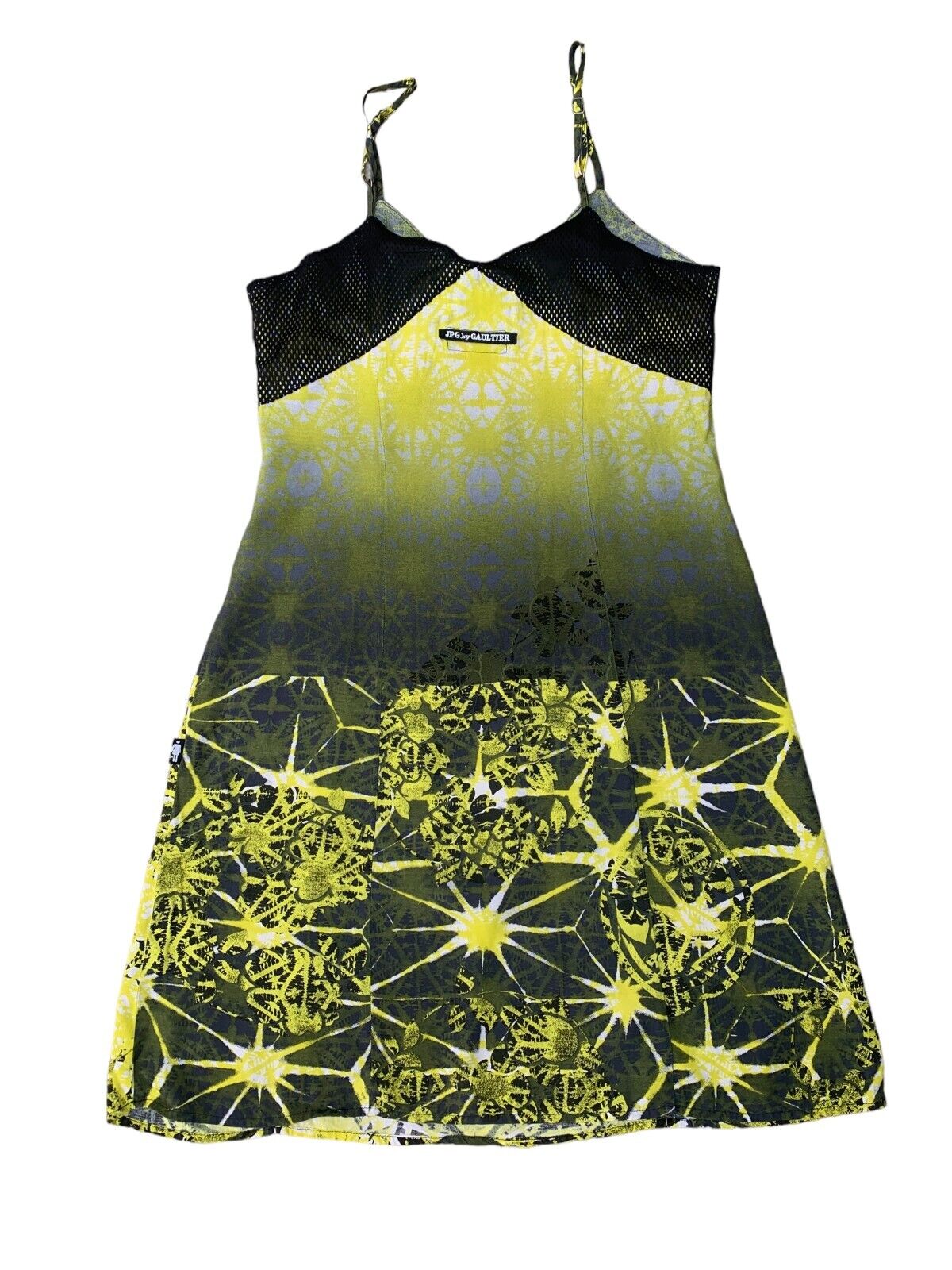 Vintage Yellow Mesh Dress