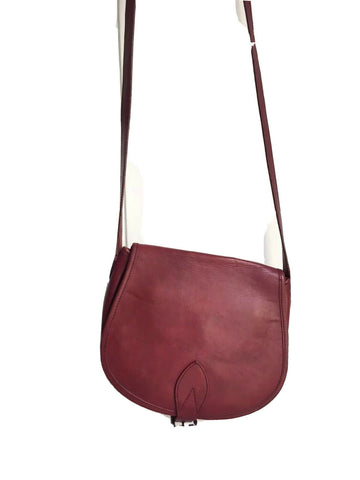 A.P.C. Burgundy Red Leather Shoulder Bag Size O/S