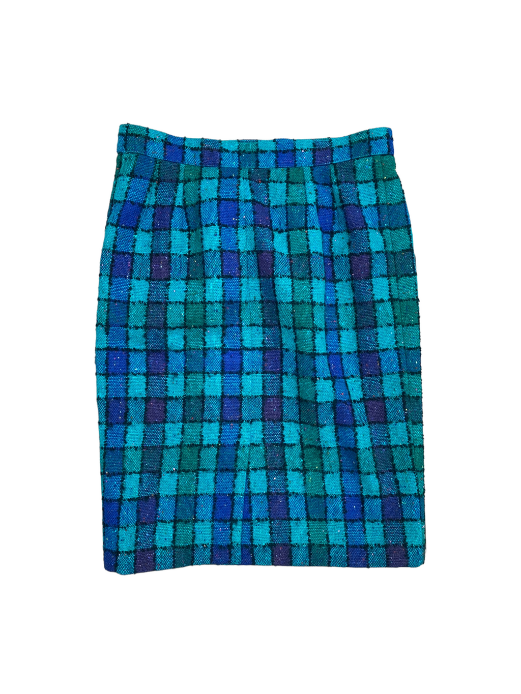 Vintage Checkered Wool Skirt