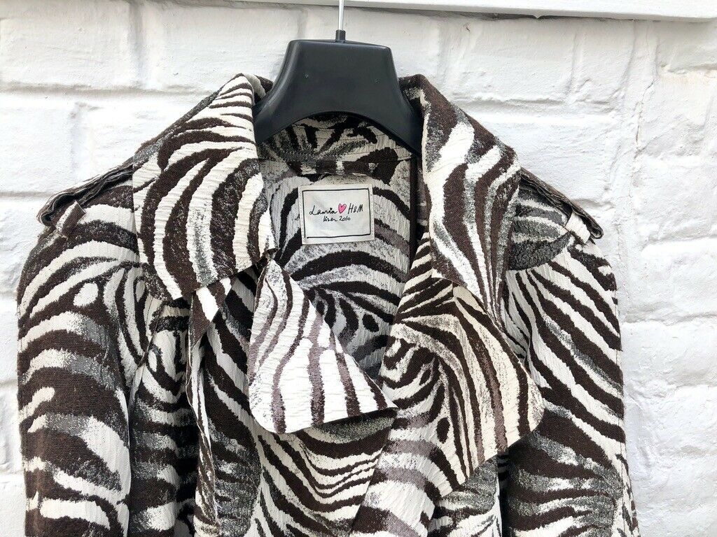 Lanvin X H&M Rare Zebra Trench Coat Size M