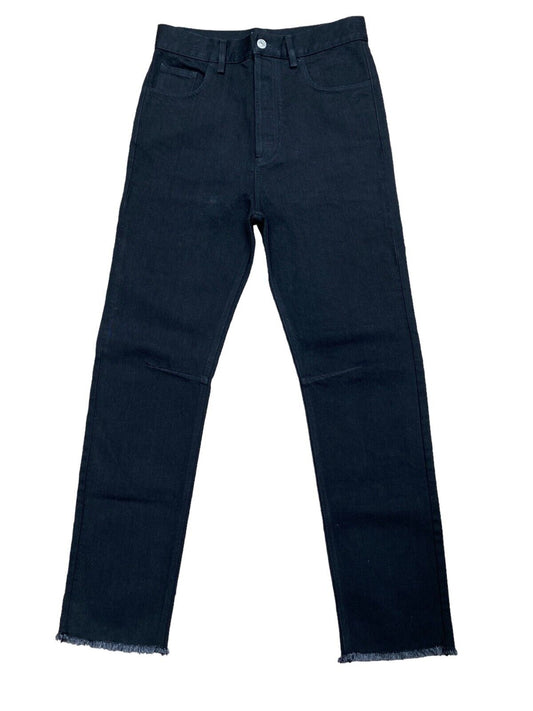 High Waist Heavy Black Denim Jeans  Size 34 US 26