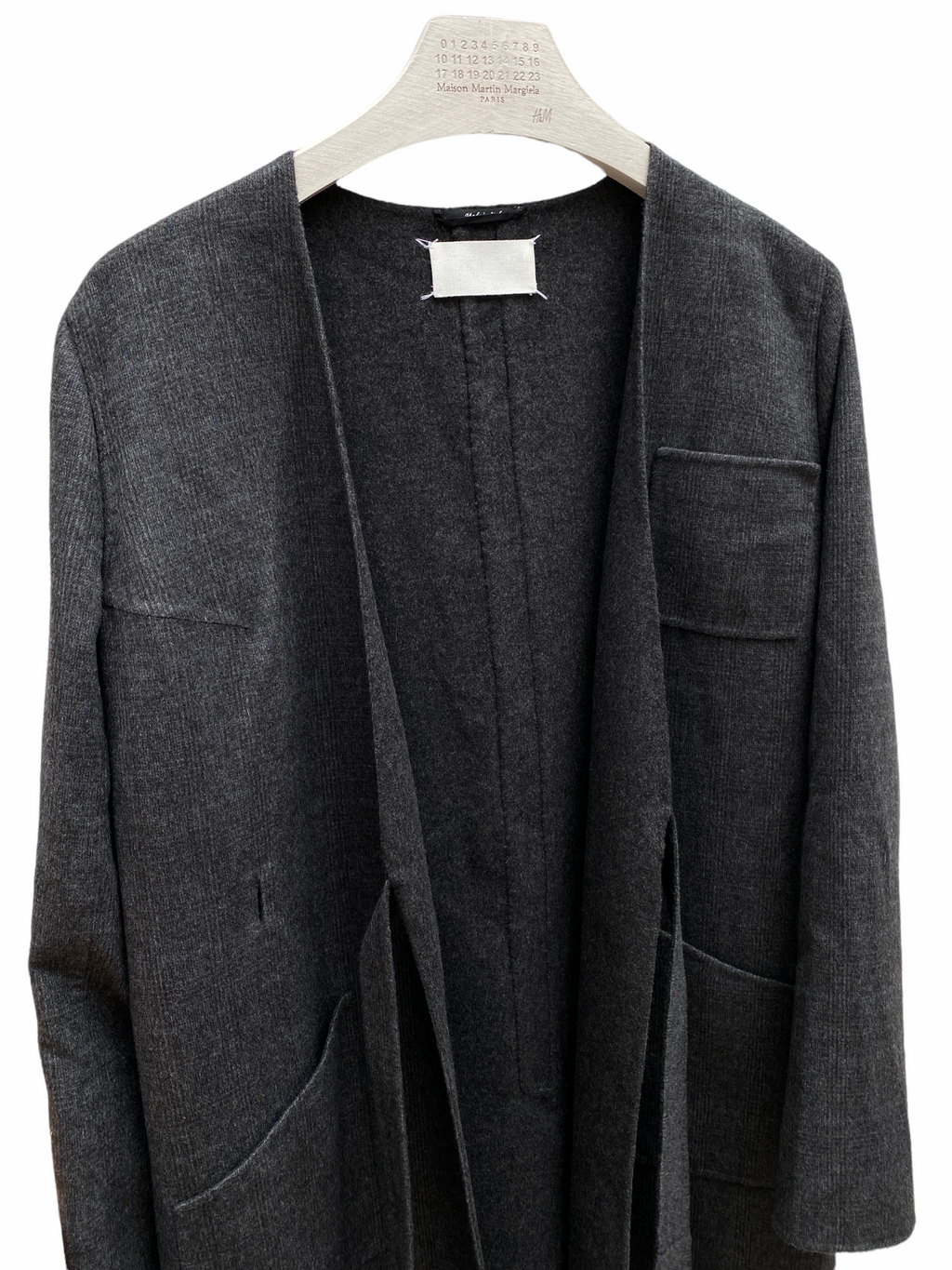 SS 2015 Grey Checkered Cashmere Lab Coat