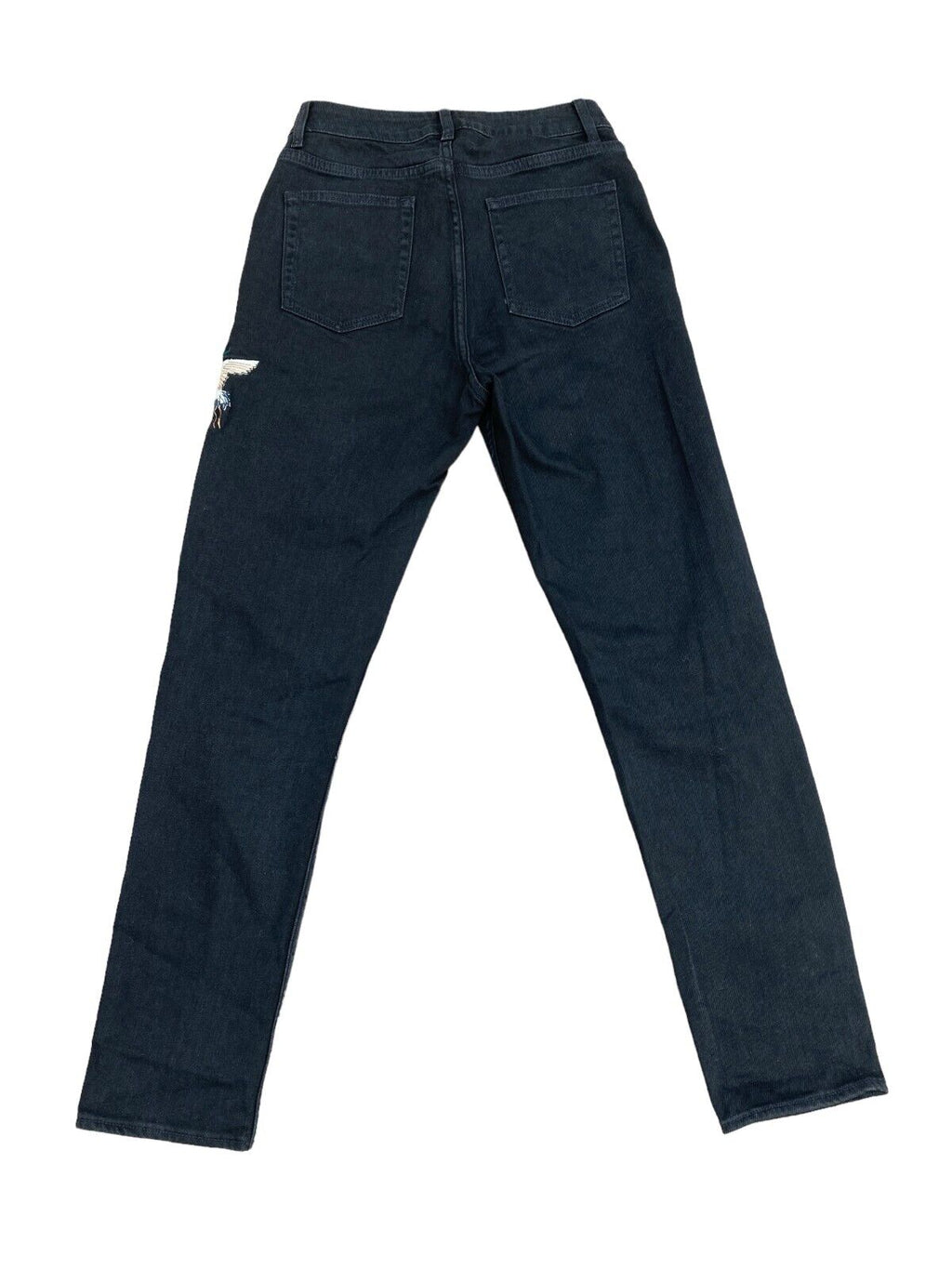Embroidered denim jeans High Waist Cut