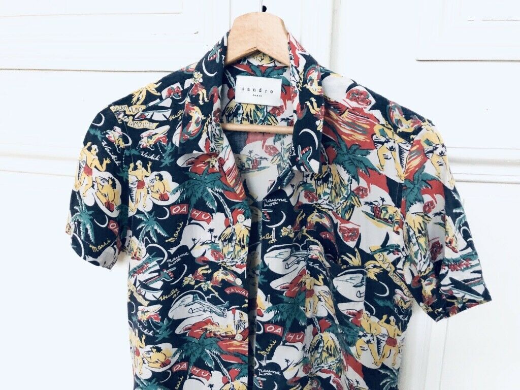 Sandro Hawaiian Floral shirt Size XS