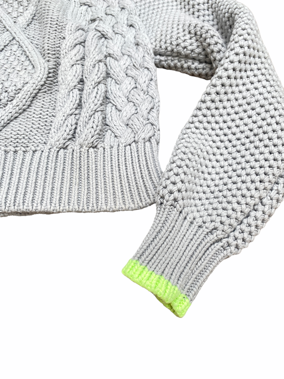 FW 2015 Grey Cropped Heavy Knit  Women