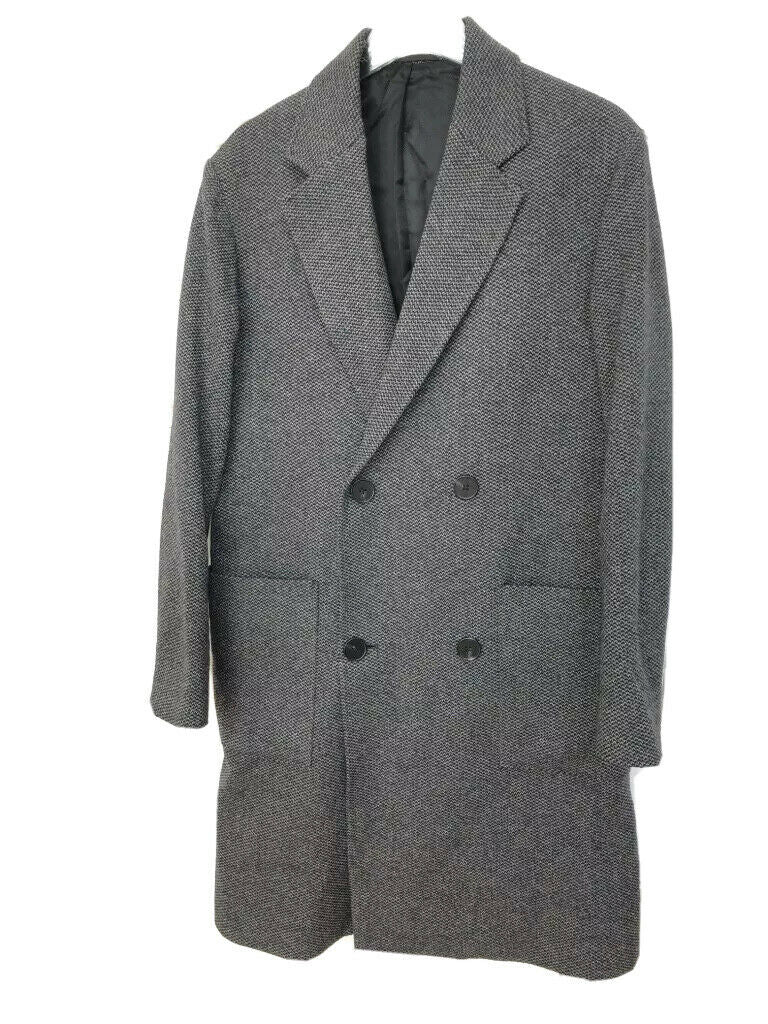 The Kooples Sport Grey Wool Double Breasted Coat Size S