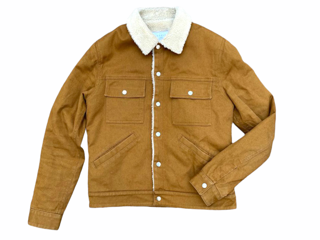 Brown Cotton Shearling Jacket