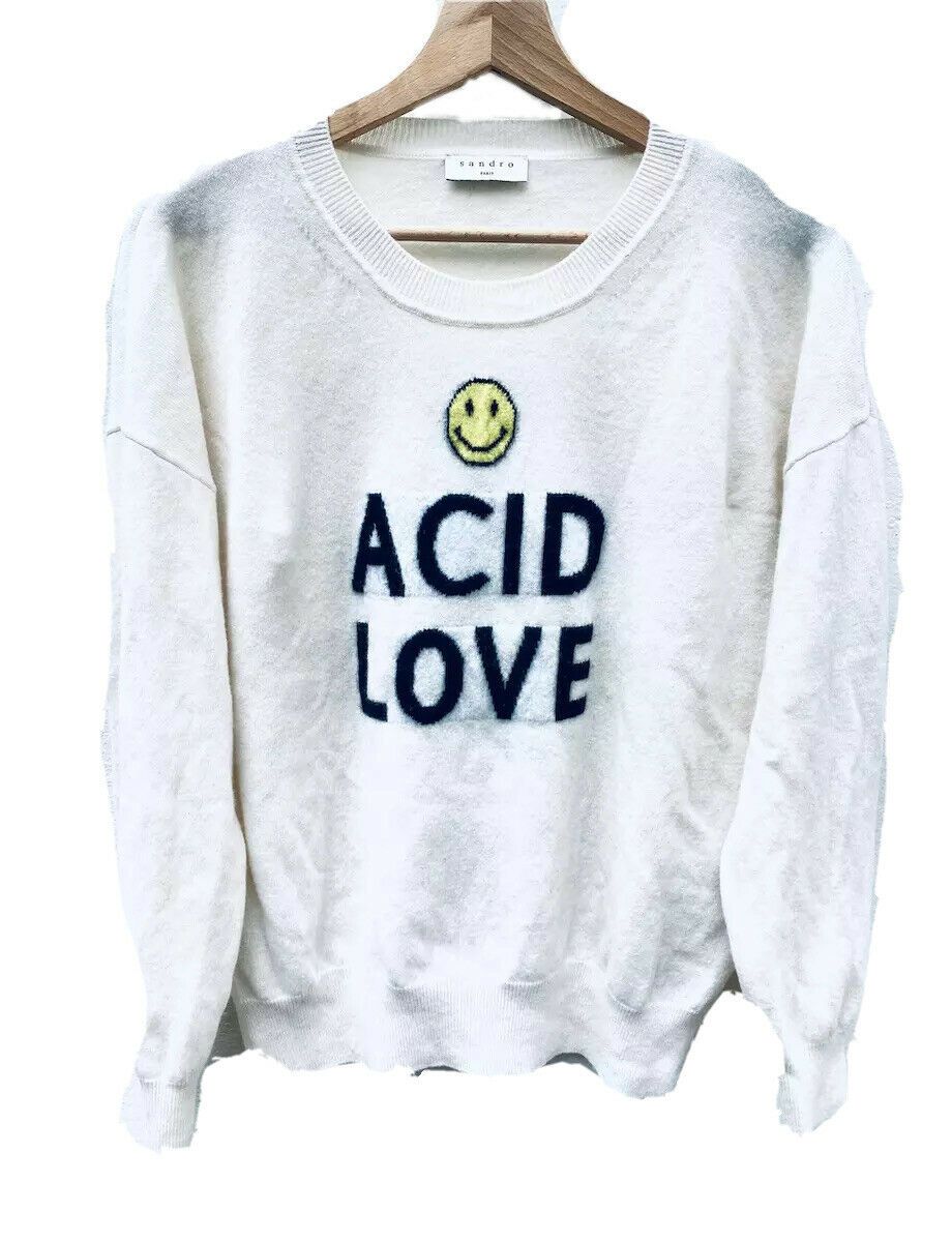 Sandro « Acid » Cream Sweater Size L