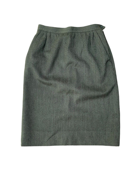 Rive Gauche  Vintage Archive Grey Wool Skirt