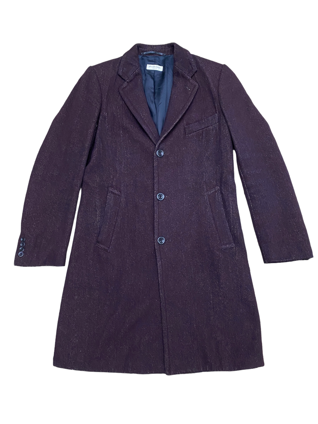 Burgundy Wool / Cotton Coat