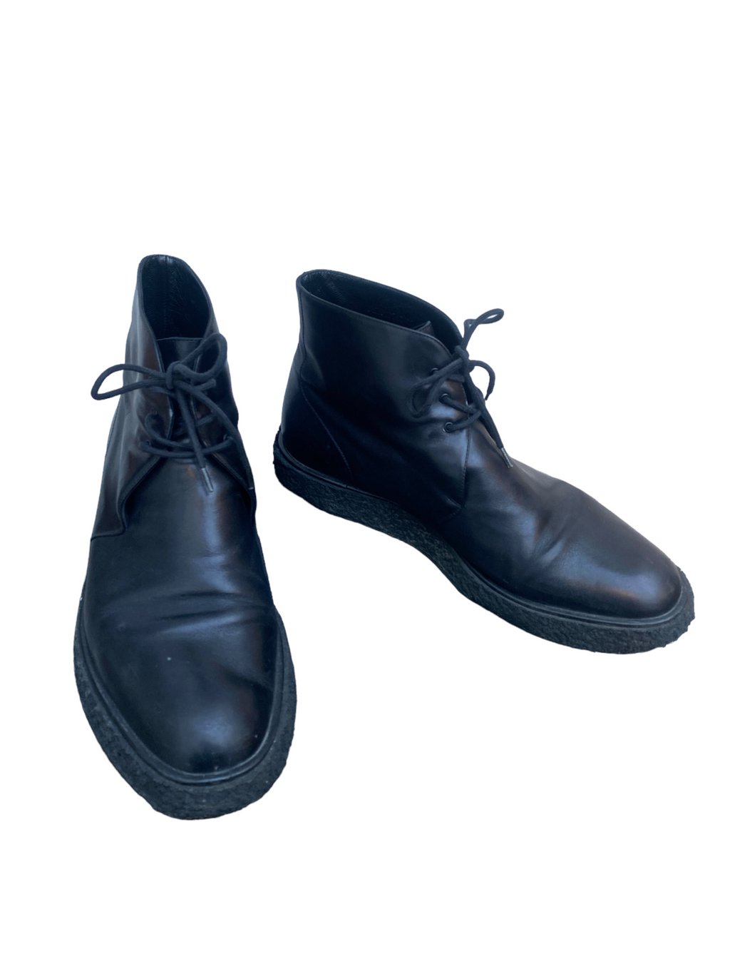 Black Leather Chukka Boots
