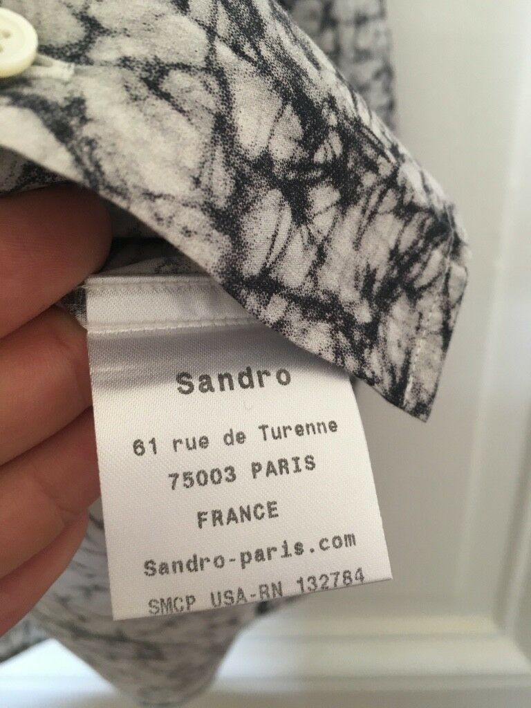Sandro MARBLE SHIRT - RARE Size S