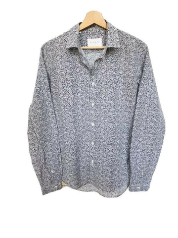 Sandro Blue Flowers Patterns Shirt Size S