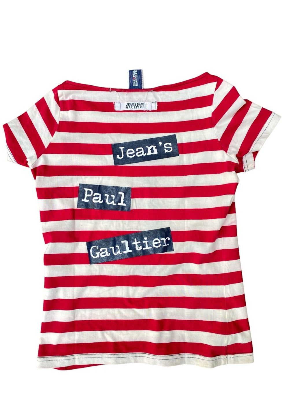 Striped Anchor T-shirt Women Size L fits M to L