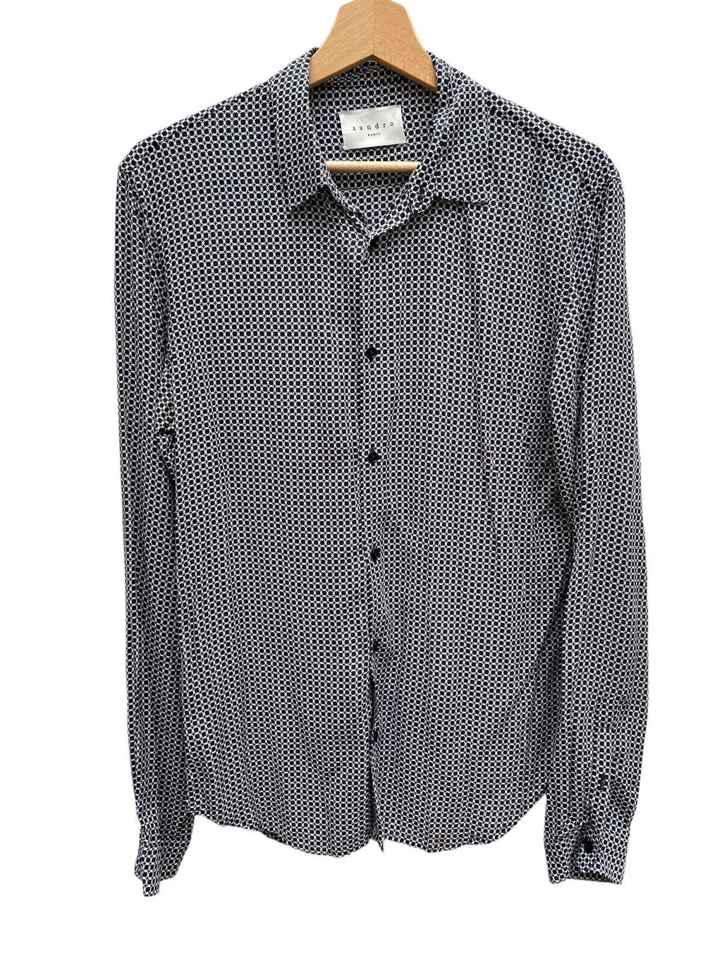 Sandro Paris Silk Like Shirt Size M (fits S) Same shirt worn by Harry styles