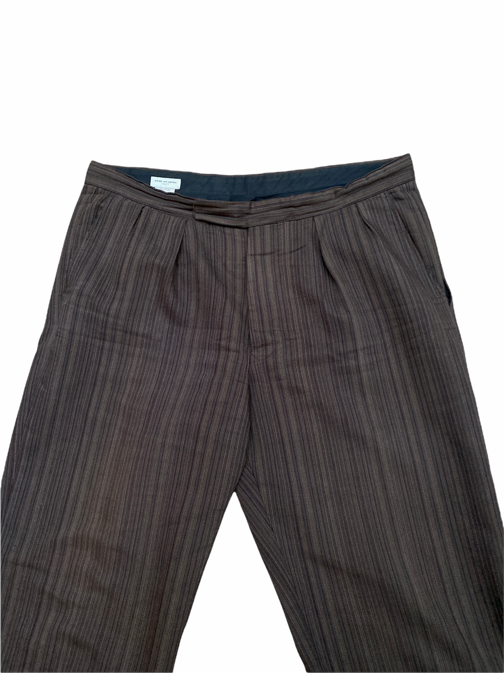 Straight Fit Brown Wool Pants Size 54