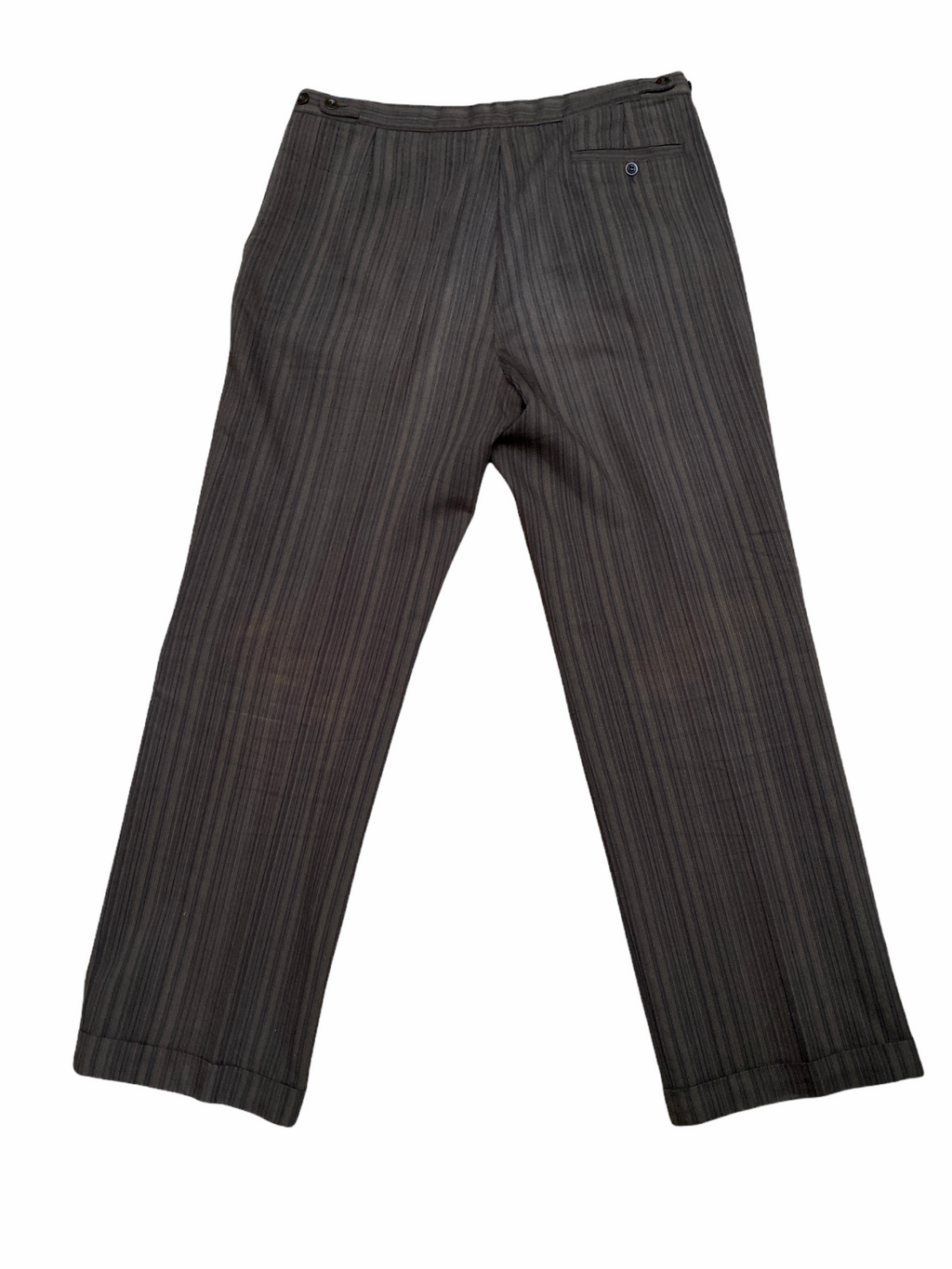 Straight Fit Brown Wool Pants Size 54