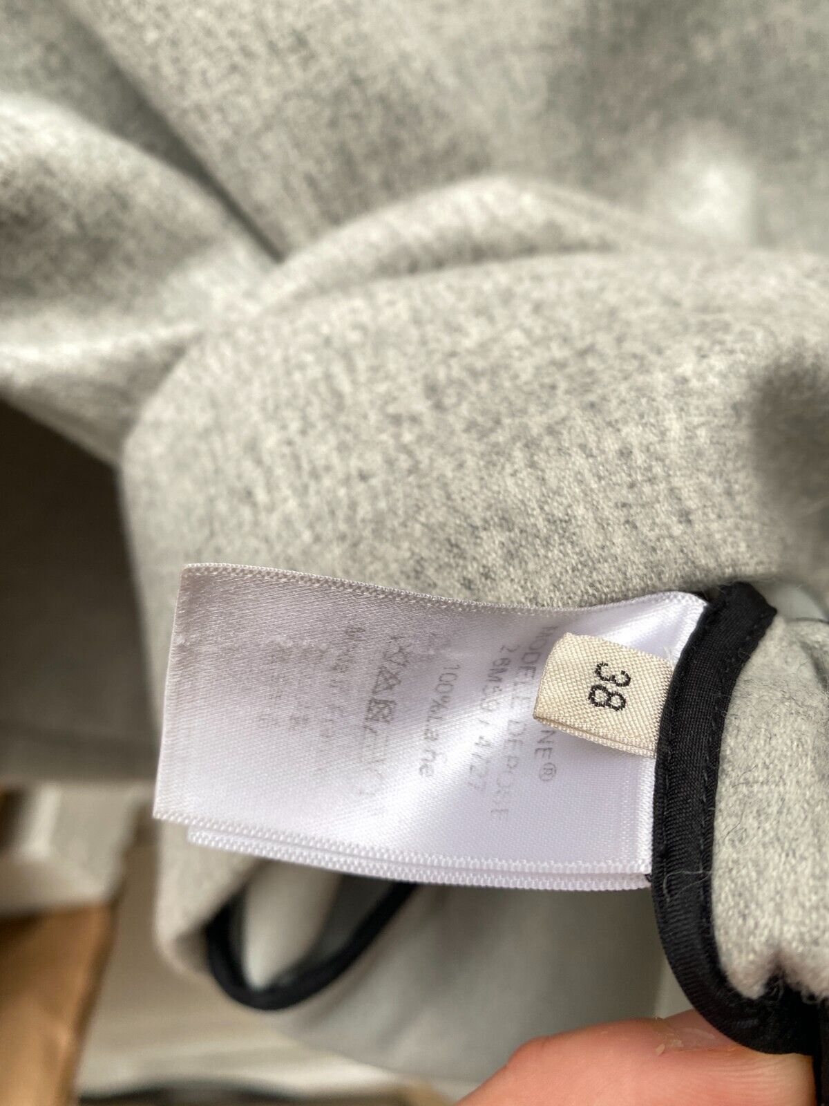 Grey Wool Dress Loose Fit  Size 38 / M