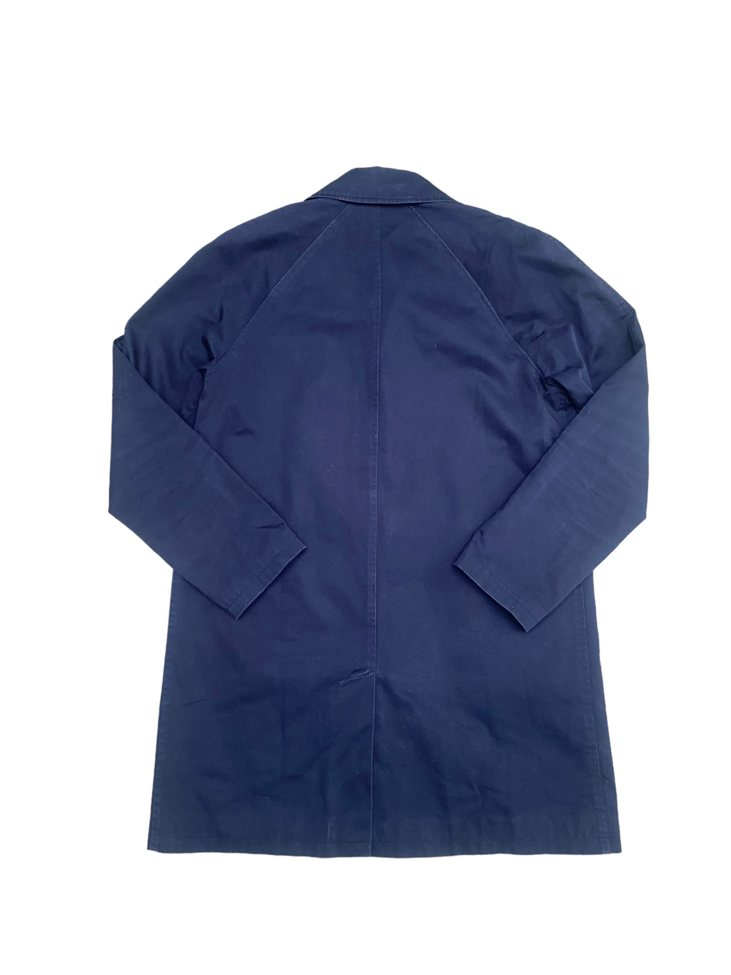 Navy Mac Coat  Gabardine Cotton