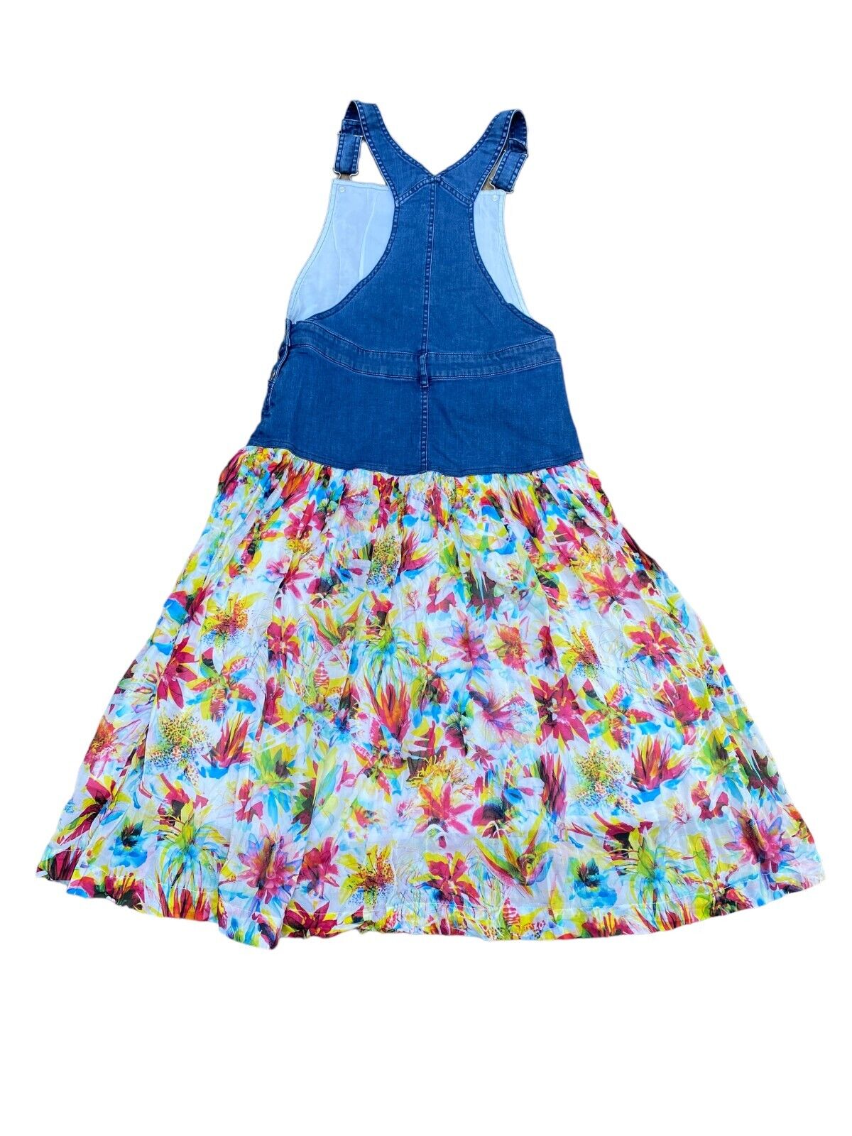 Fusion floral Denim Dress