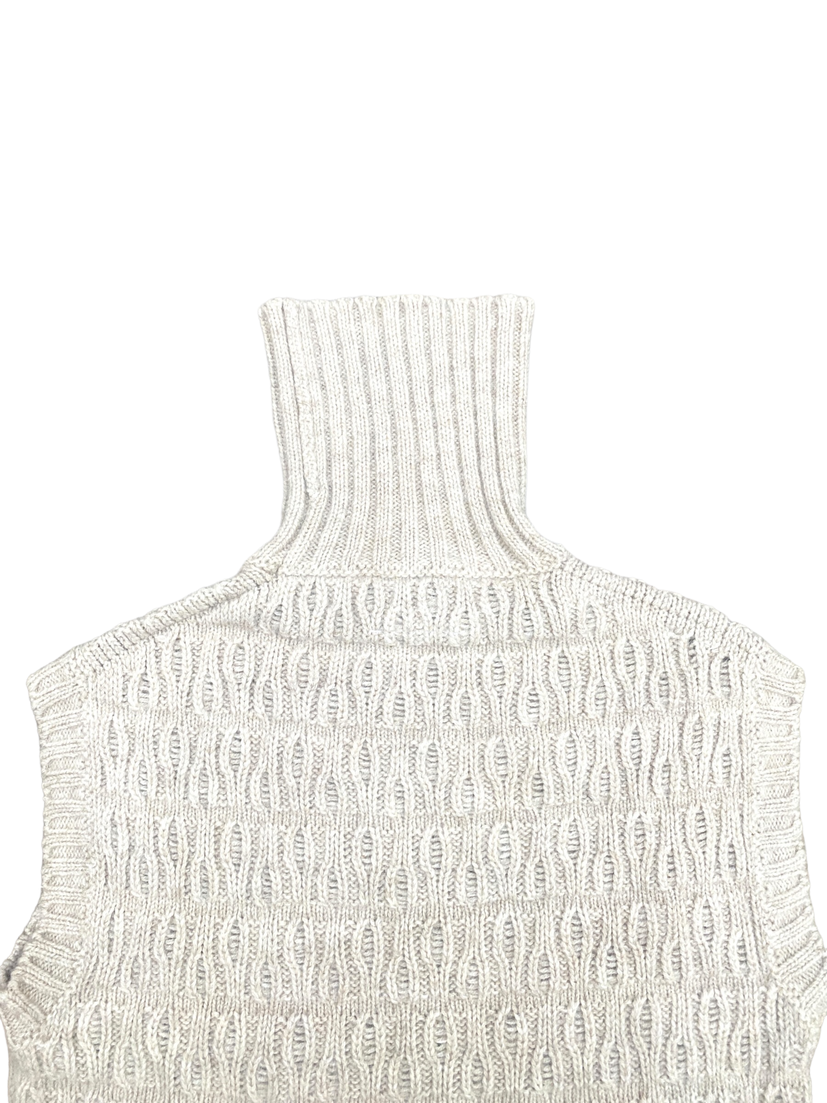 FW 2010 Beige Wool Rollneck Vest