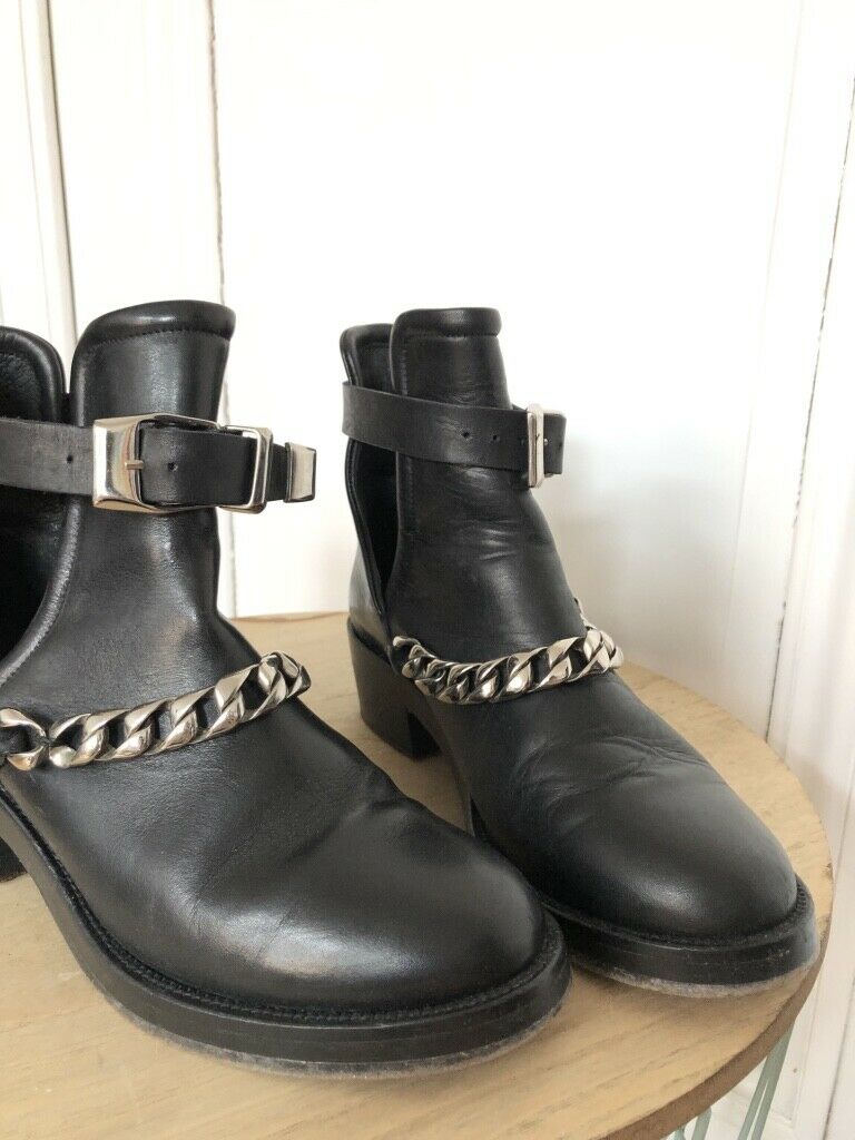 Sandro Iconic Atlanta Leather Boots Size US 8.5
