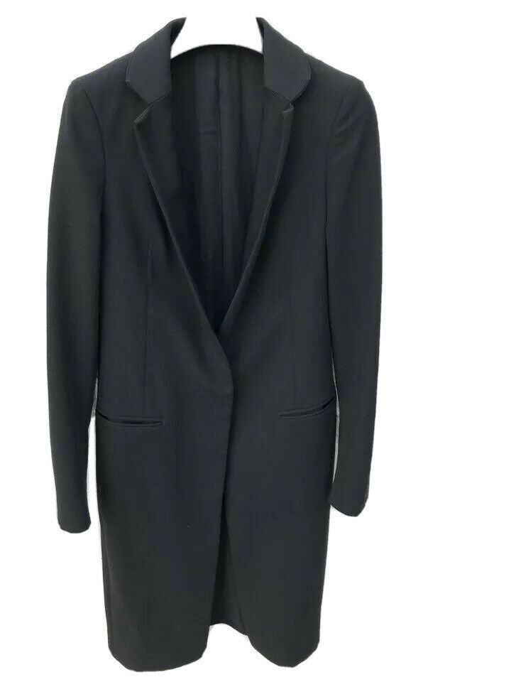 All Saints Long Black Coat Lightweight - Mid season Coat Size XS