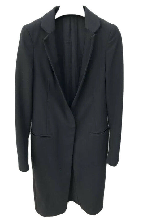 All Saints Long Black Coat Lightweight - Mid season Coat Size XS