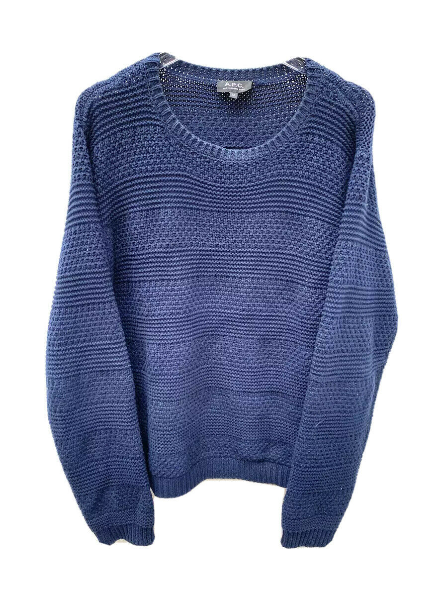 A.P.C. Navy Cotton Sweater Size M