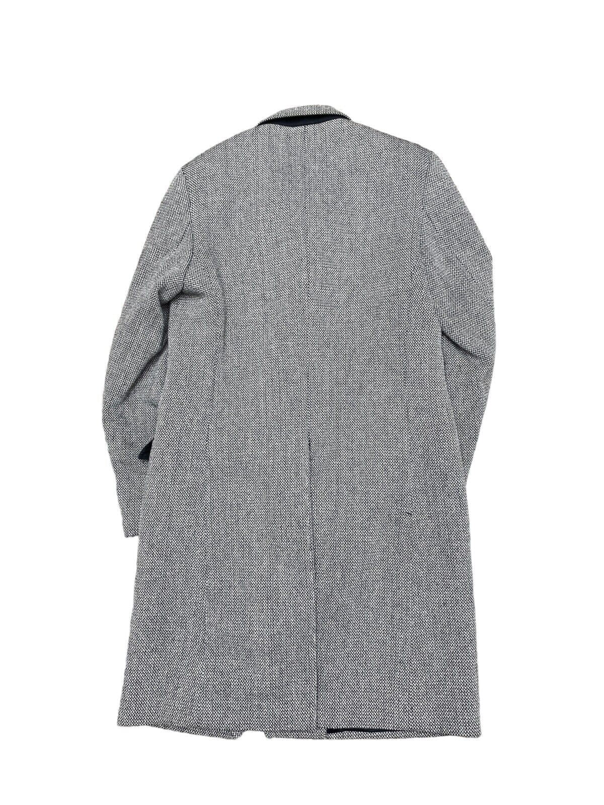 Archive FW 2004 Grey / Black Herringbone Long Coat Size 50