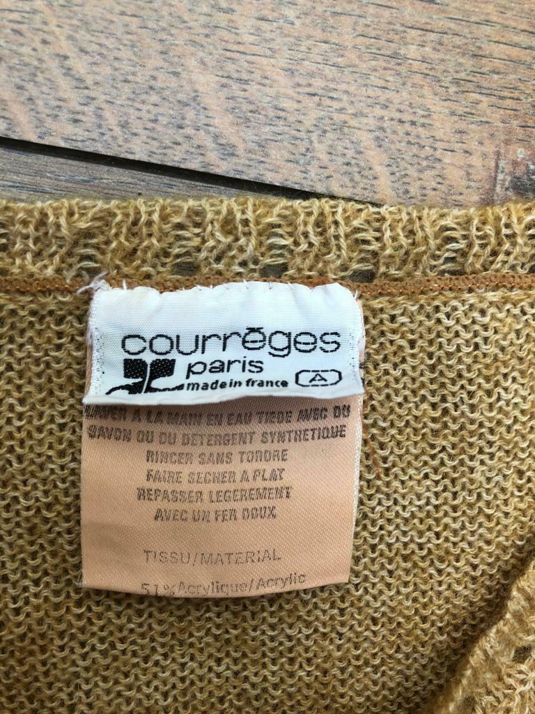 70s Vintage Beige Sleeveless Cardigan  Size A - fits S
