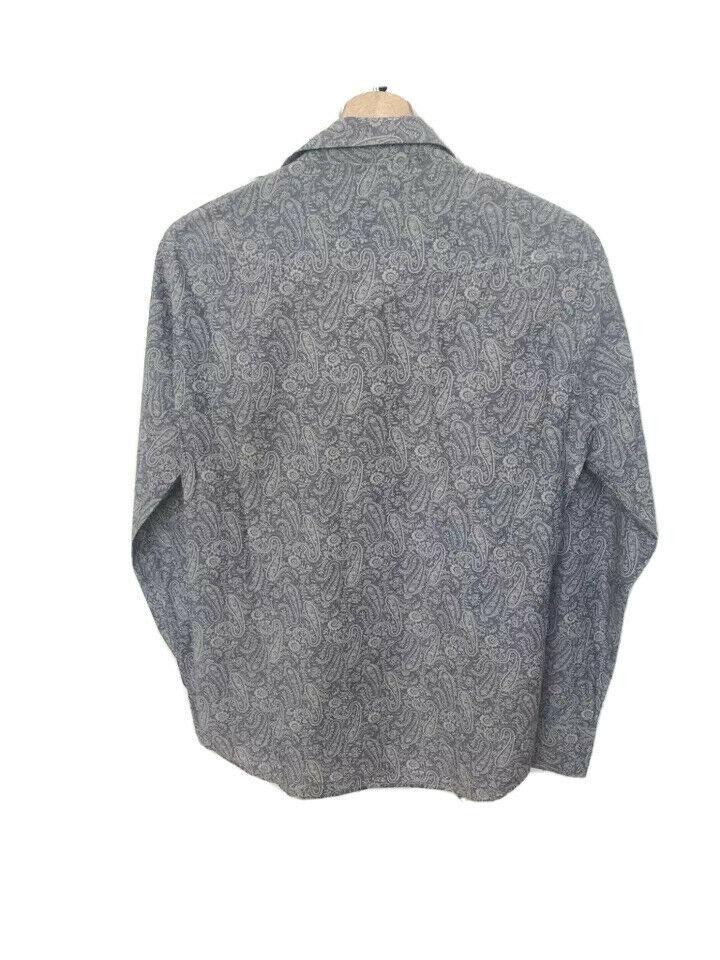 Sandro BLUE PAISLEY SHIRT - CASHMERE PATTERNS Size XS