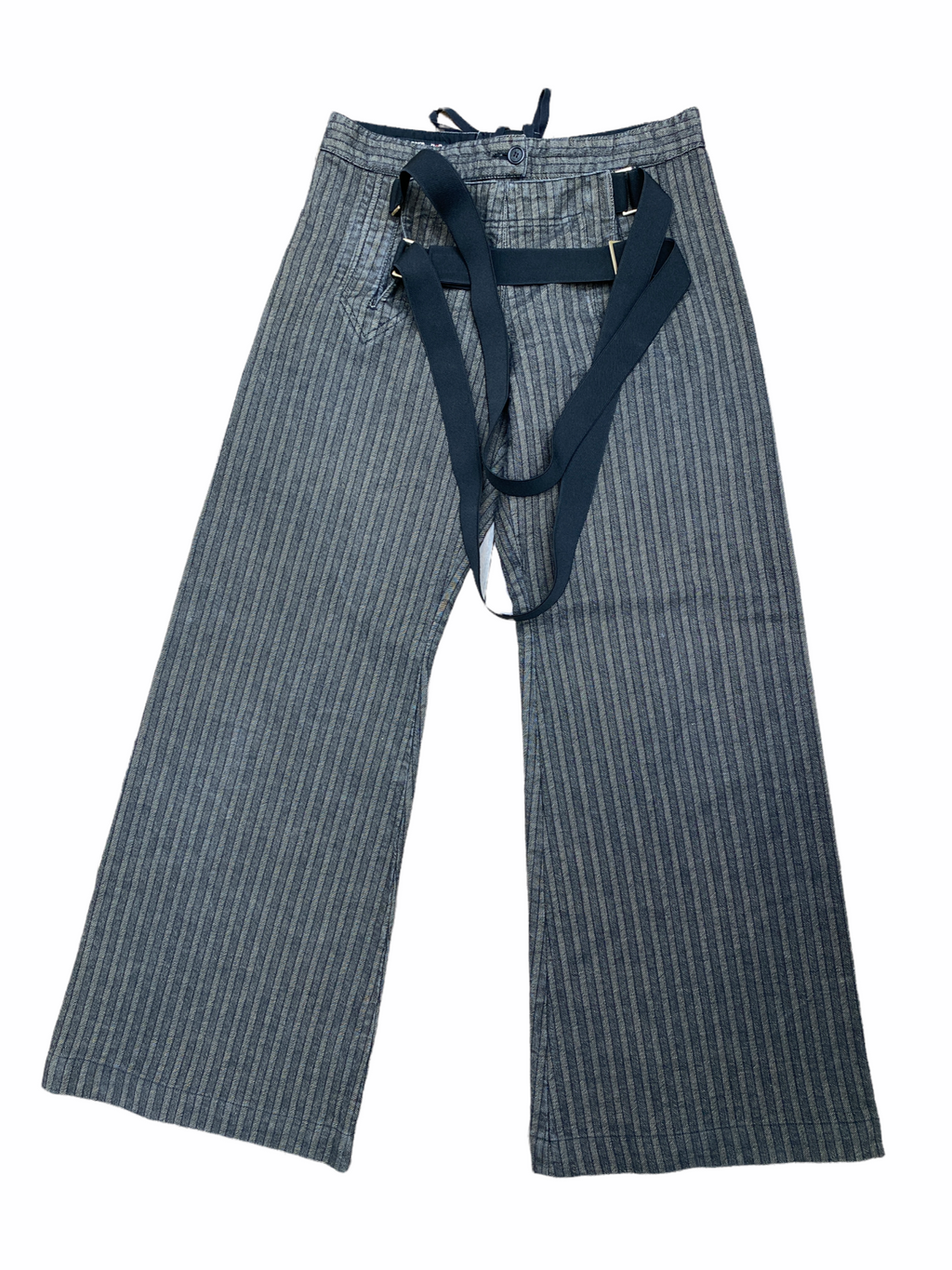 Grey denim Jeans with Suspenders