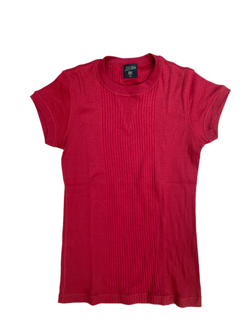 Men Red Knitted T-shirt