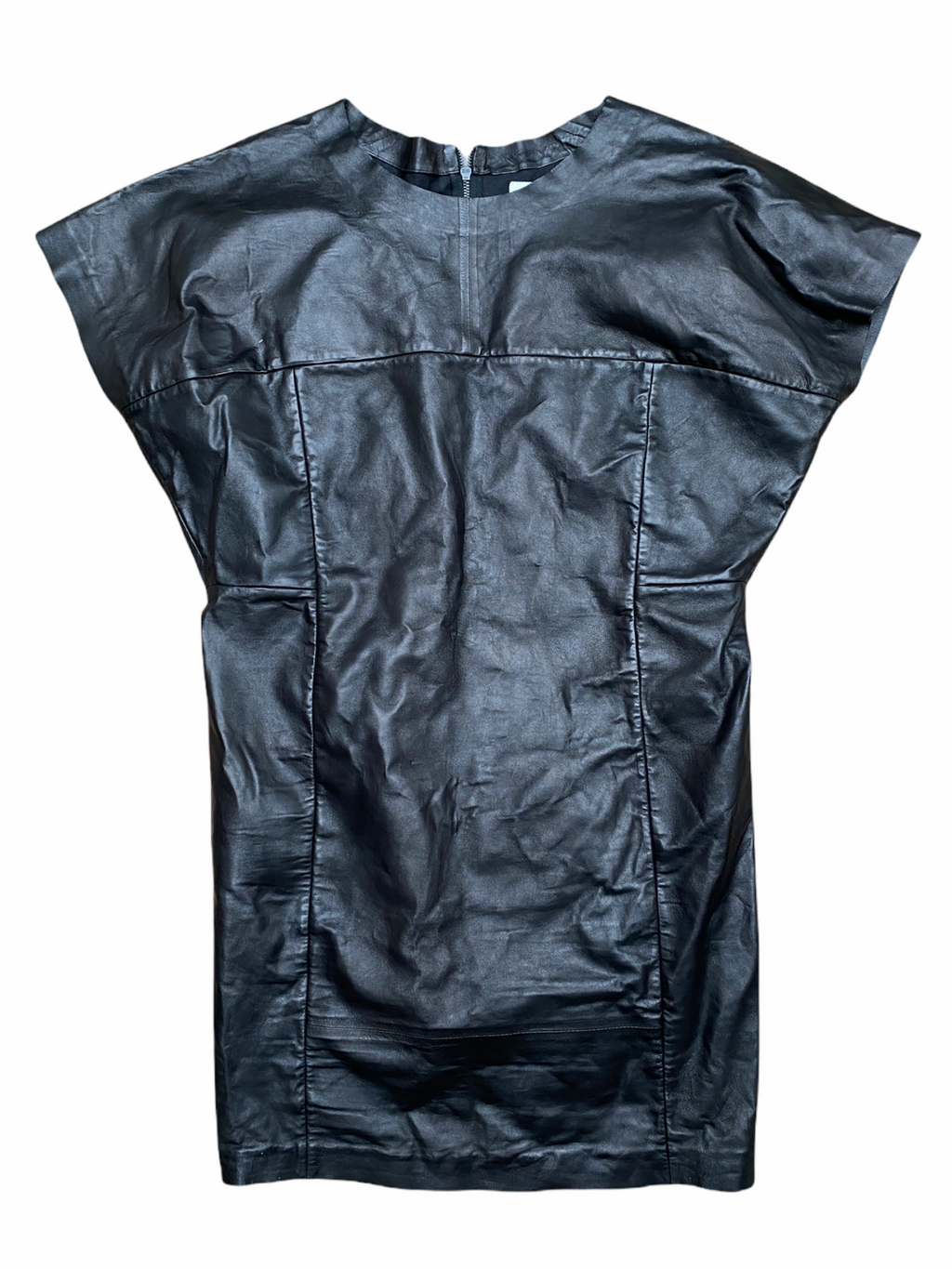 Leather Dress Oversized Shoulder Size 42