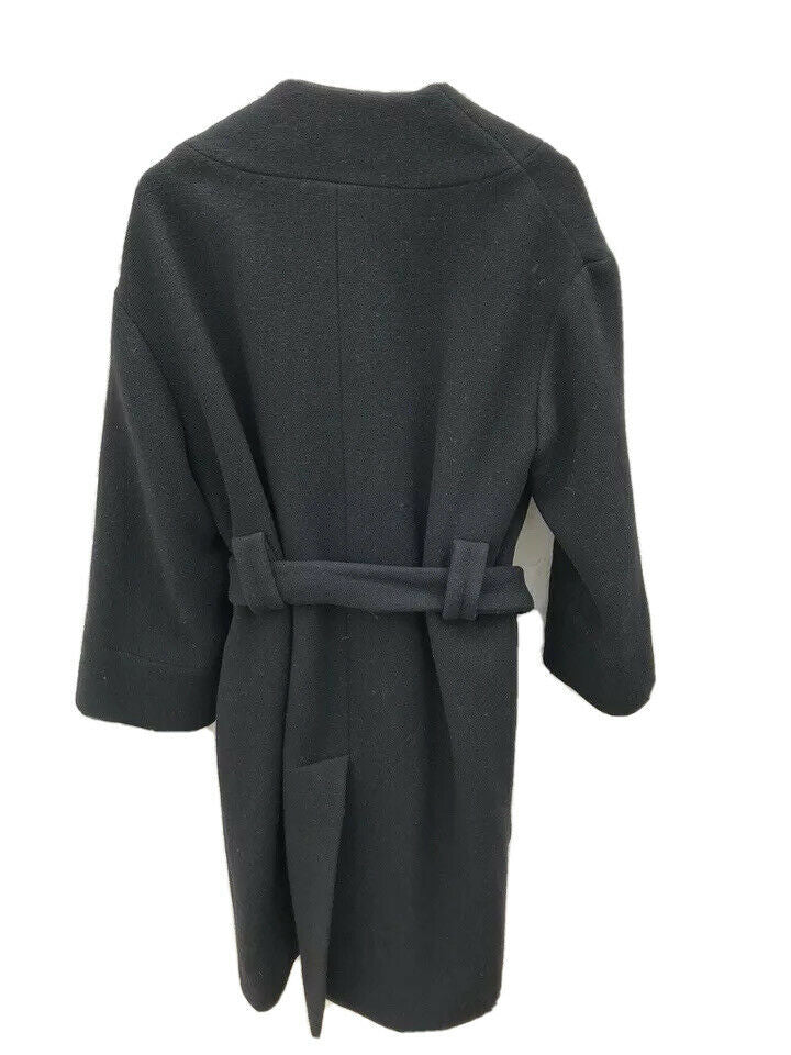 IRO Oversize Heavy Black Wool Raina Long Coat Size S / M