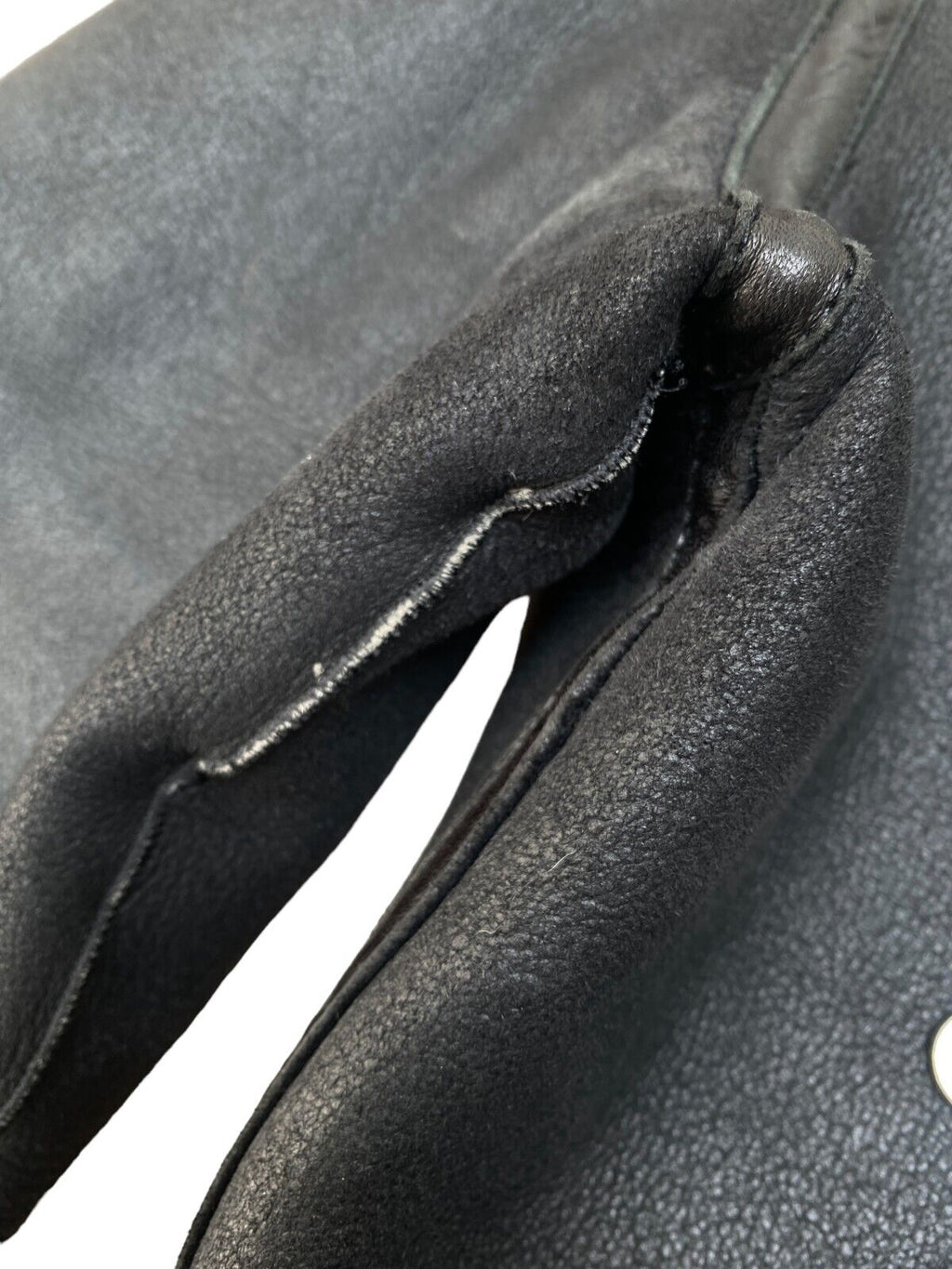 Black Leather Shearling jacket 
