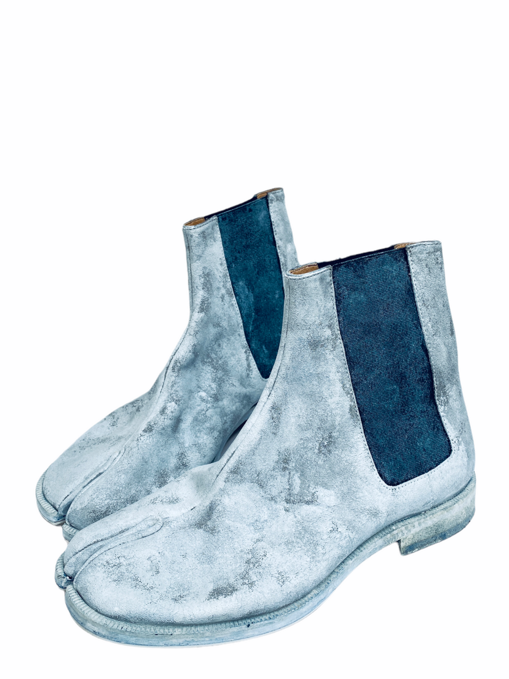 Painted Chelsea Tabi Boots White