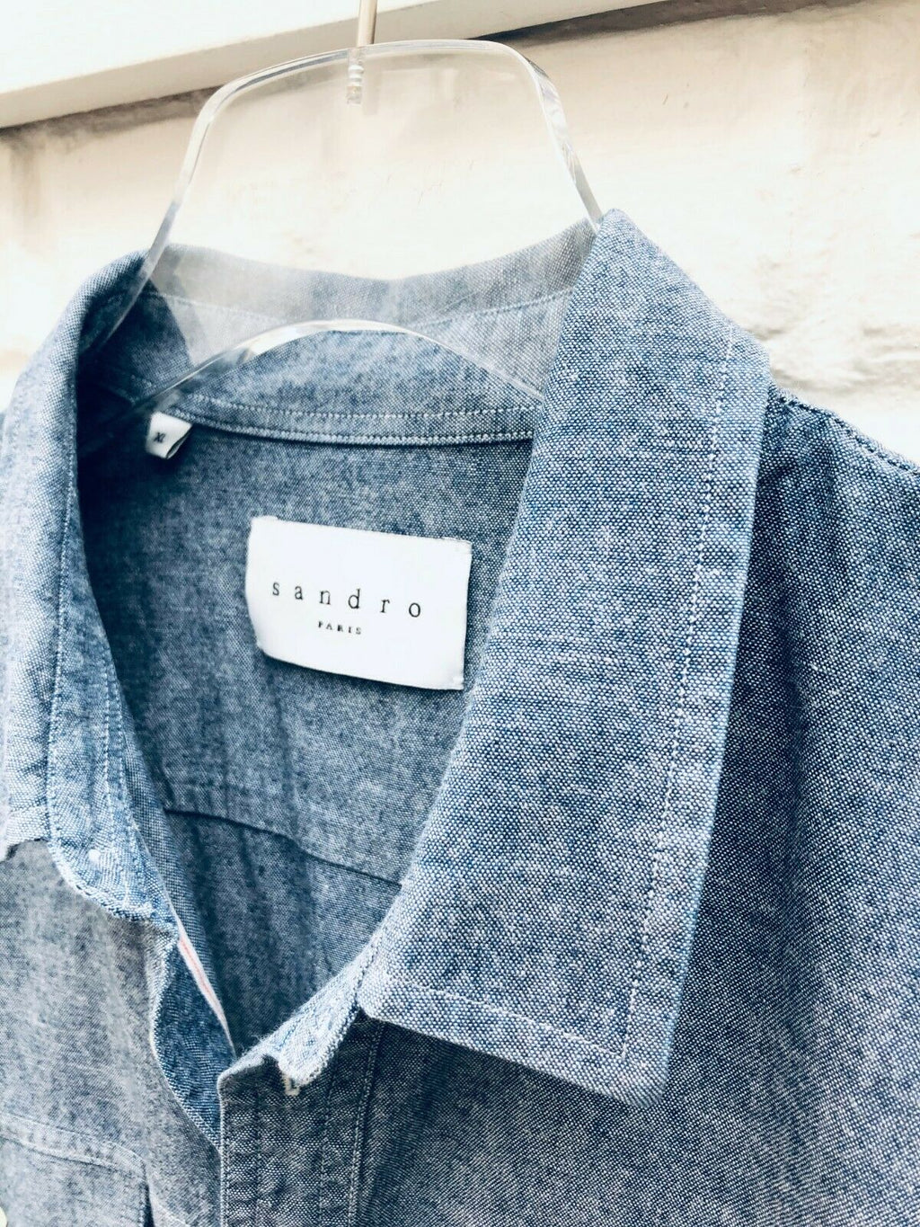 Sandro Blue Denim Shirt / Overshirt / Thick Shirt Size XL