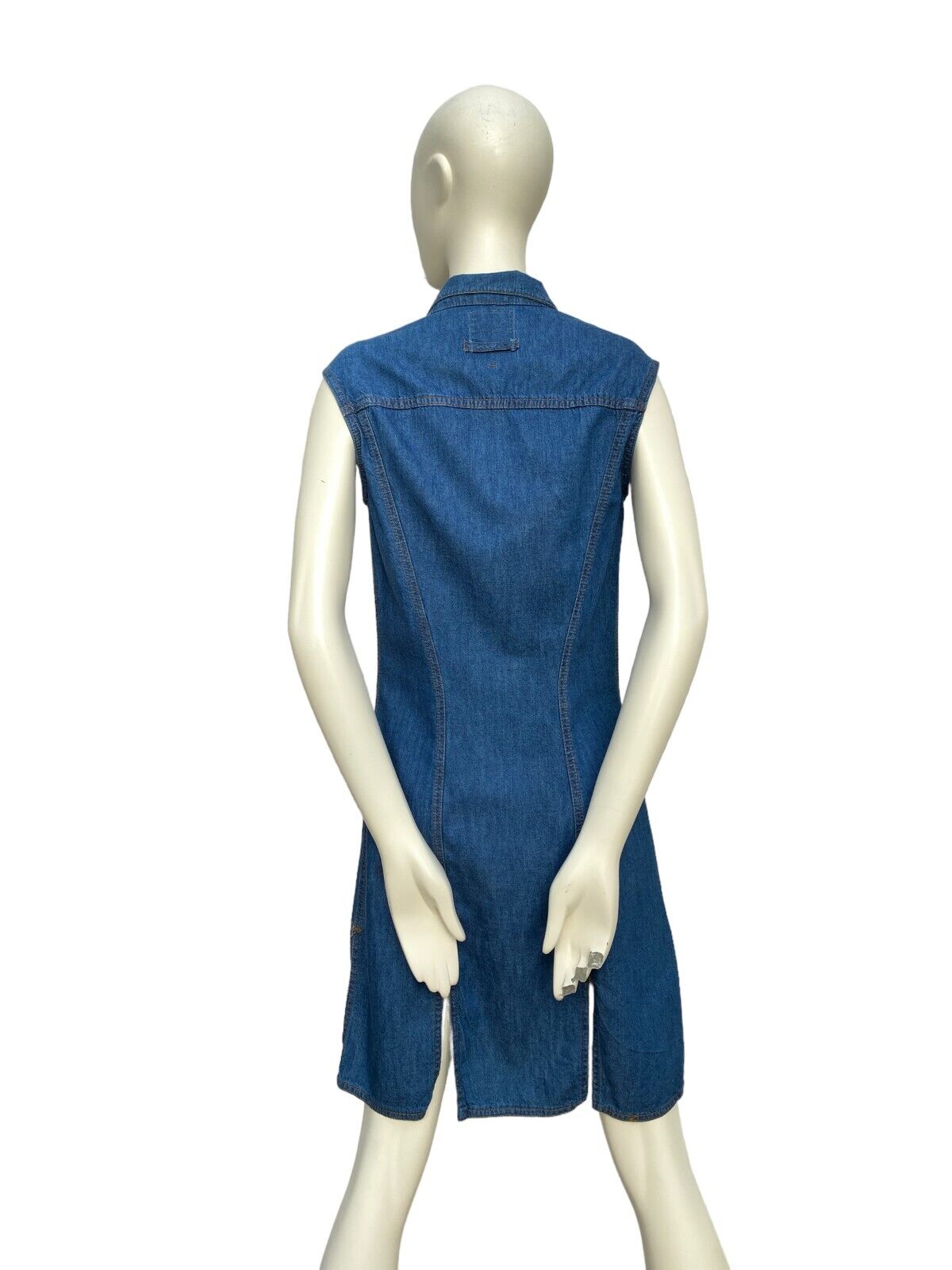 Vintage Denim Sleeveless Dress Size IT 42 EU 38 M