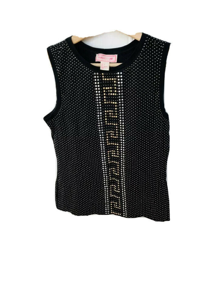 Versace X H&M Spikes Black Top Size S