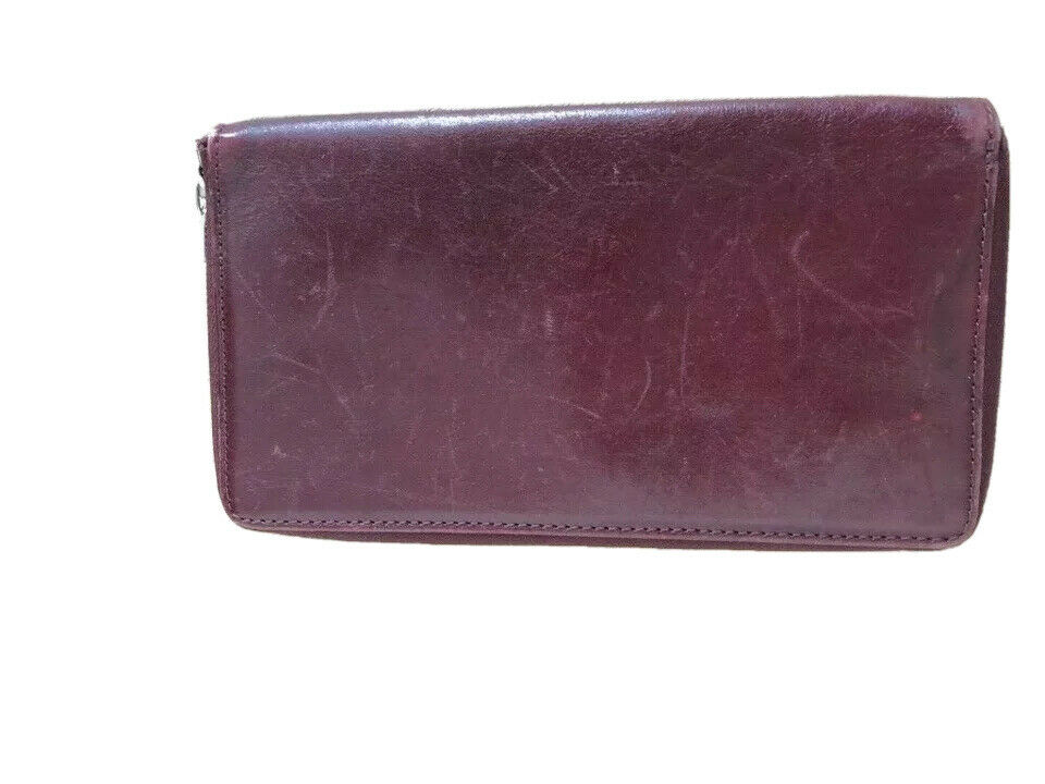 A.P.C. Burgundy Leather Women Wallet Size O/S