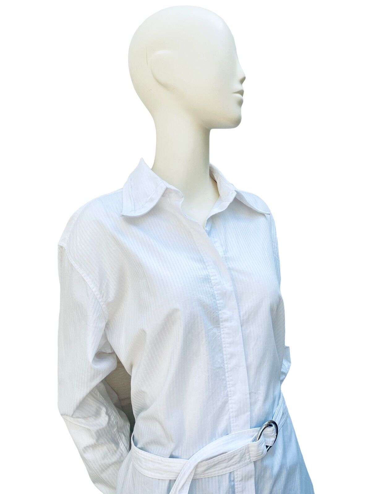Helmut Lang  Belted White Oversized Shirt - Dress  Size S / Small