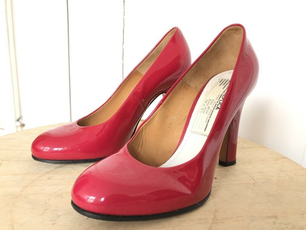 Martin Margiela Pink Patent Heels - Replica Tango Size US 6
