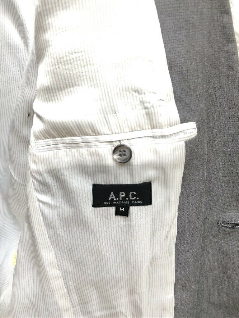 A.P.C. Grey Blazer Jacket Size M